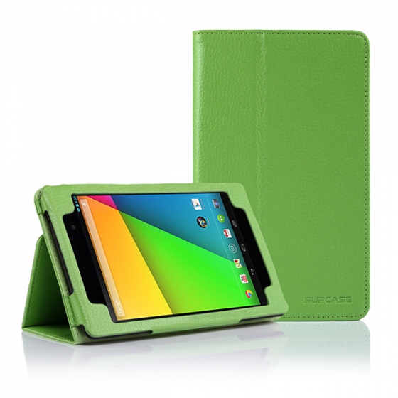  - SUPCASE Slim Fit Folio Leather Case Green  Google Nexus 7 II 2013 