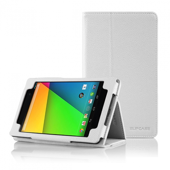  - SUPCASE Slim Fit Folio Leather Case White  Google Nexus 7 II 2013 