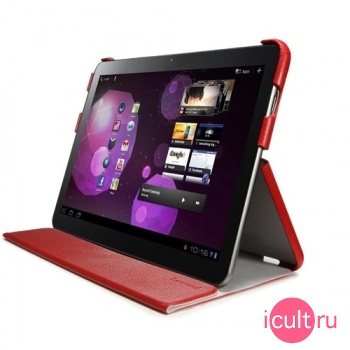 ������� ����� SGP Leather Case Leinwand Series ��� Samsung Galaxy Tab 10.1 Dante Red ������� SGP08035