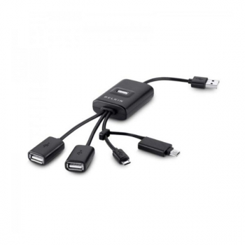 USB  Belkin SB 2.0 4-Port Mobile-Flex Hub Black  F4U046V