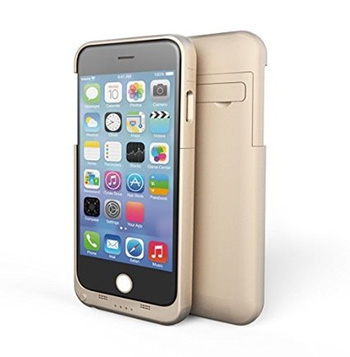 - iBeek External Battery Backup Charger Case 3200mAh Golden  iPhone 6/6S 