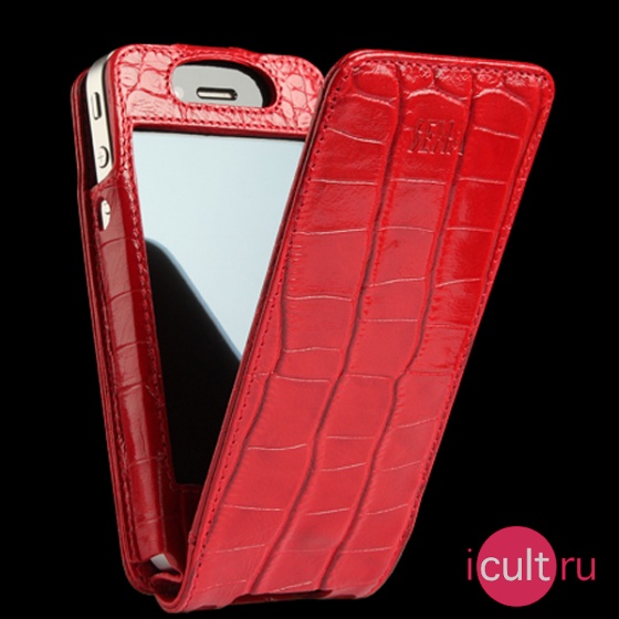 ������� ����-����� Sena Magnet Flipper ��� iPhone 4/4S Croco Red ������� 156417/163017