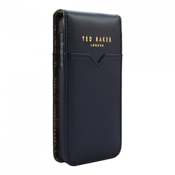  - Ted Baker Leather Style Flip Navy  iPhone 5/SE - 09526