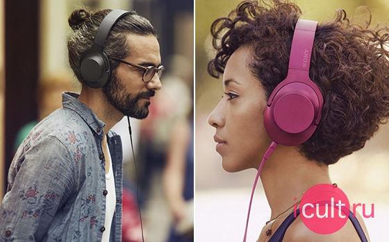 Sony h.ear on Hi-Res Audio Headphones Bordeaux Pink