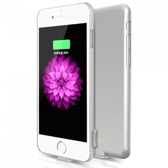 - Rechargeable External Battery Case 1500mAh Silver  iPhone 6/6S 