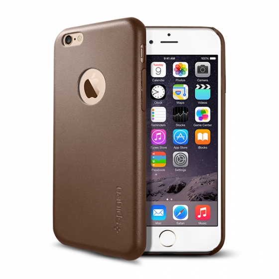   SGP Case Leather Fit Olive Brown  iPhone 6/6S  SGP11356