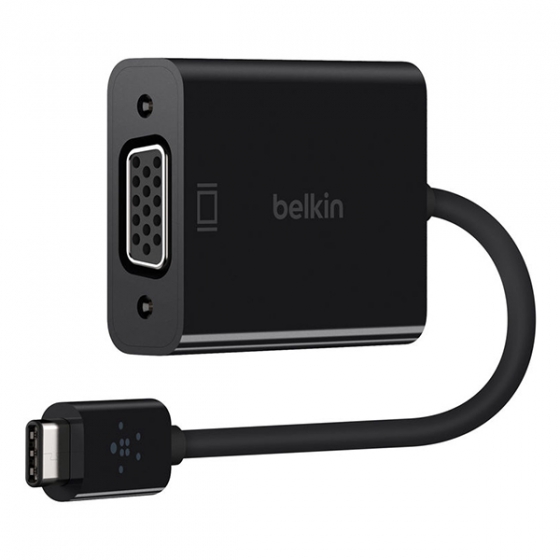  Belkin USB-C to VGA Adapter 15 . Black  F2CU037btBLK