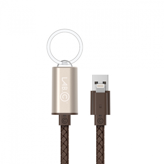 - LAB.C Sync &amp; Charge Lightning Cable 25 . Gold/Brown / LABC-504-GD