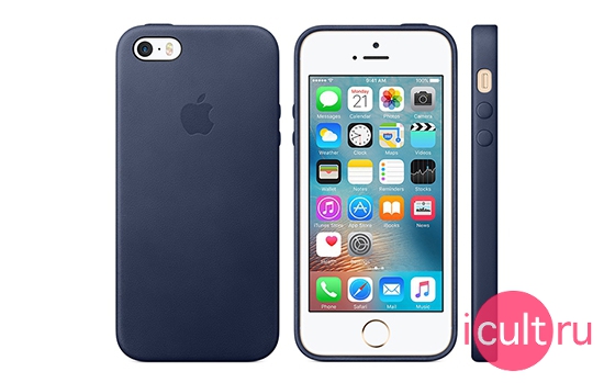 Apple iPhone SE Leather Case Midnight Blue