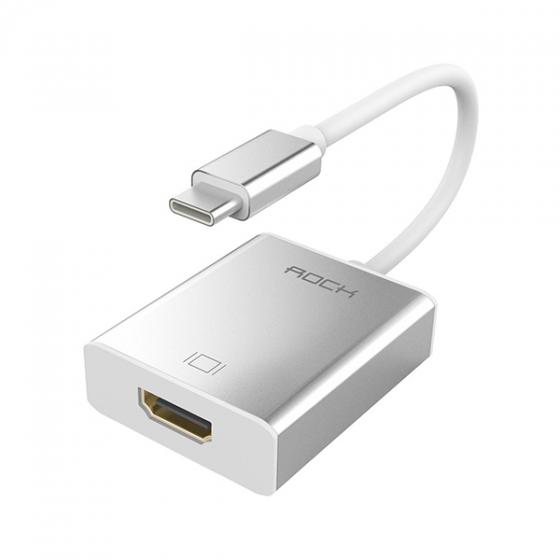  Rock USB-C to HDMI Adapter Silver  RCB0417
