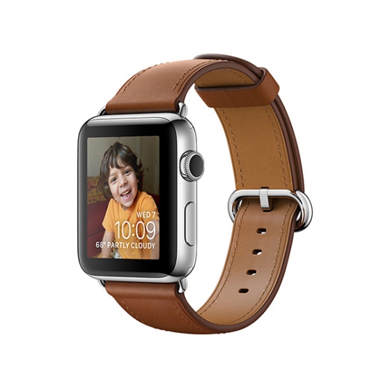 - Apple Watch Series 2 38  Stainless Steel/Saddle Brown Classic Buckle / MNP72