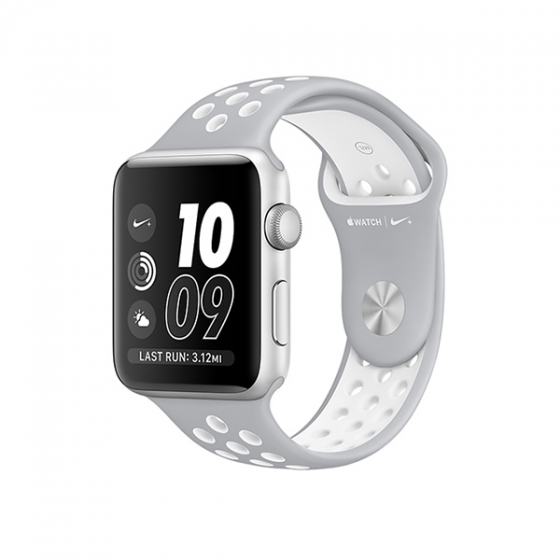 - Apple Watch Series 2 Nike+ 38  Silver/Flat Silver/White // MNNQ2