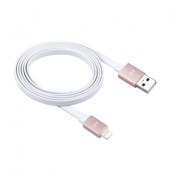  Just Mobile AluCable Flat Lightning 1,2  White/Rose Gold /  DC-268RG