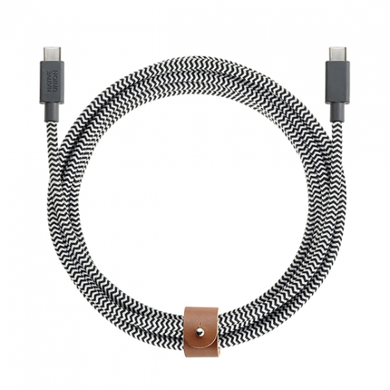   Native Union Belt USB-C - USB-C Cable 2,4  Zebra / BELT-C-ZEB