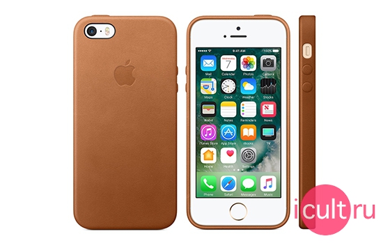 Apple iPhone SE Leather Case Saddle Brown