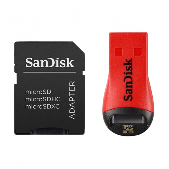 - SanDisk MobileMate Duo Adapter And Reader USB 2.0 Red  SDDRK-121-B35