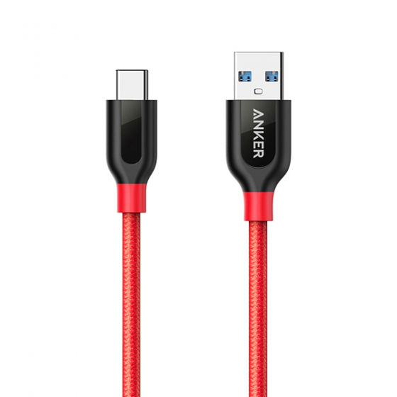   Anker PowerLine+ USB-C to USB 3.0 90 . Red  A8168H91
