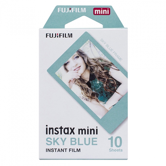  Fujifilm Sky Blue Film 10 .   Fujifilm Instax mini/Polaroid 300 Instant