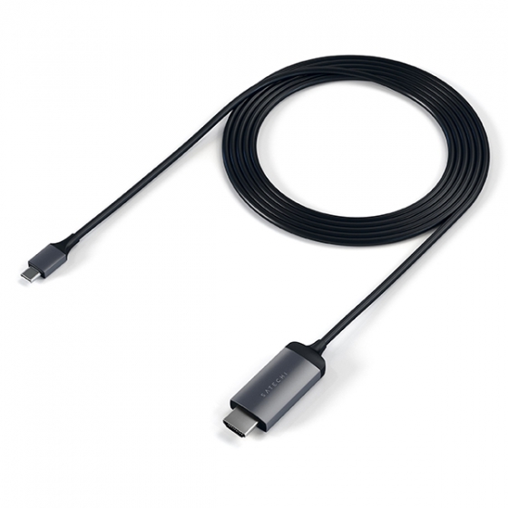  Satechi Aluminum UBC-C to HDMI Cable 4K 60Hz 1,8  Space Gray - ST-CHDMIM