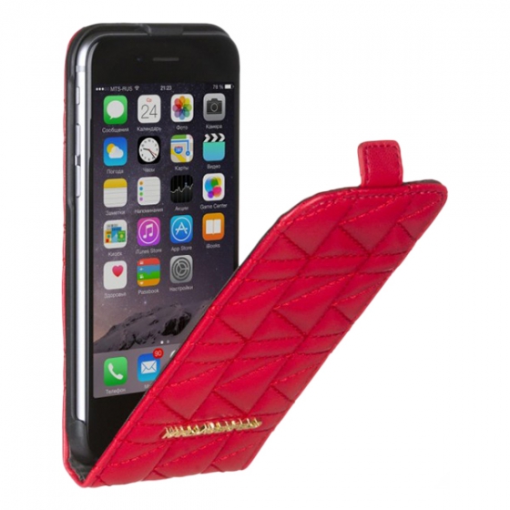 - Lagerfeld Kuilted Flip Red  iPhone 6/6S  KLFLP6Q