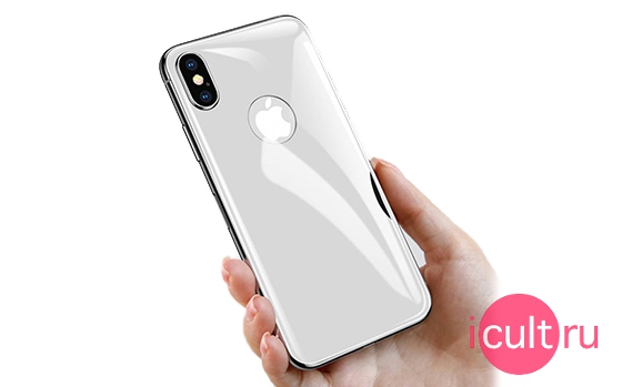 Baseus 4D Tempered Back Glass iPhone X