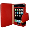����� Piel Frama Red Leather Wallet ��� Apple iPhone 2G / 3G / 3GS