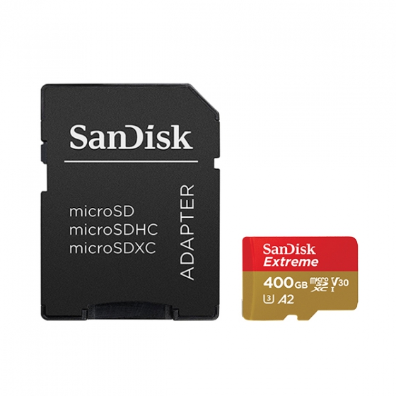   SanDisk Extreme 400GB MicroSDXC Class 10/UHS-I/U3/V30/A2/160 / SDSQXA1-400G-GN6MA