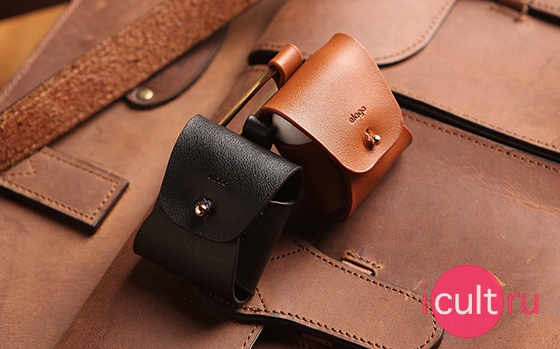 Elago Leather Case Brown Apple AirPods Case