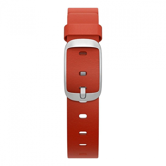   Pebble Leather Band Red  Pebble Time Round 14mm 