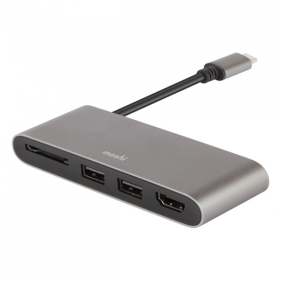 USB-C  Moshi USB-C Multimedia Adapter 2USB-C/1HDMI Titanium Gray  99MO084213