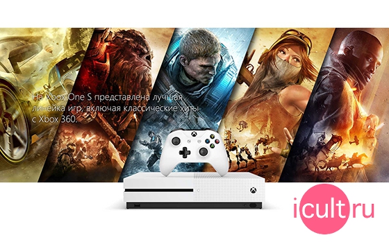 Microsoft Xbox One S + Assassin's Creed Origins + Forza Motorsport 6 + Quantum Break + The Crew + Xbox Game Pass