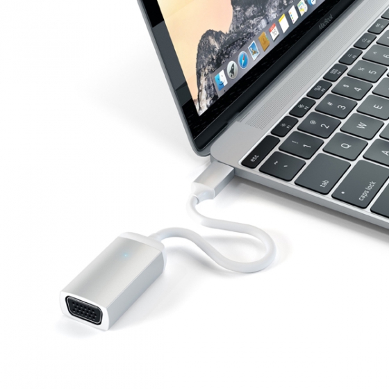  Satechi USB-C to VGA 1080P 60Hz Adapter Silver  ST-TCVGAS