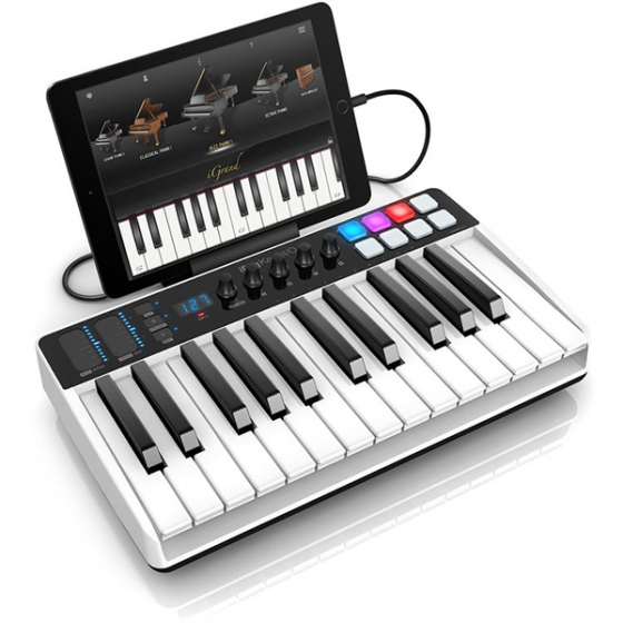 MIDI- IK Multimedia iRig Keys I/O 25 Keys White  iOS//Mac  IP-IRIG-KEYSIO25-IN