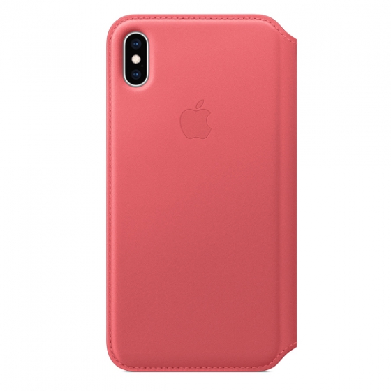  - Apple Leather Folio Case Peony Pink  iPhone XS Max   MRX62ZM/A