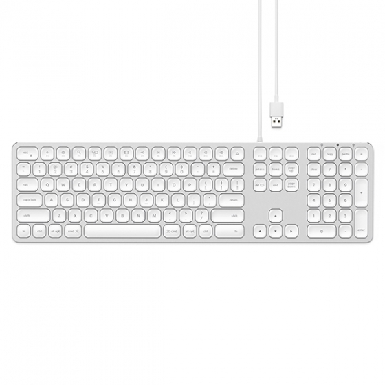  Satechi Aluminum Wired USB Keyboard Silver  ST-AMWKS