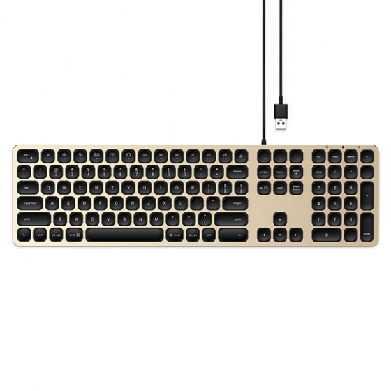 Satechi Aluminum Wired USB Keyboard Gold  ST-AMWKG