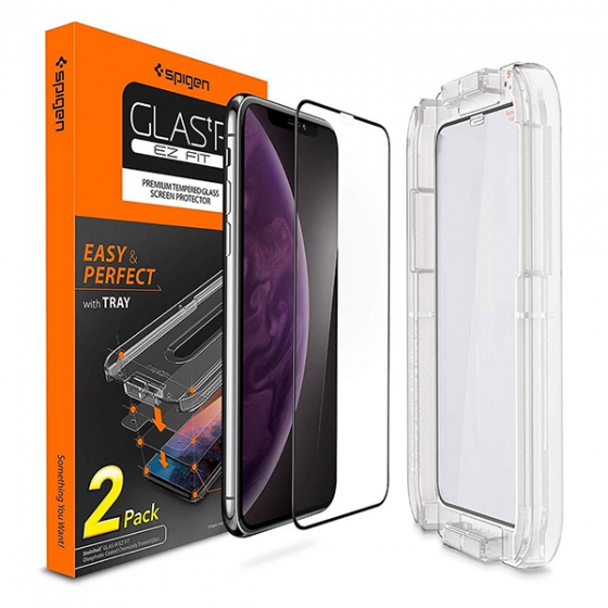    Spigen GLAS.tR EZ FIT Premium Tempered Glass Screen Protector 2 .  iPhone XS Max/11 Pro Max / 065GL25171