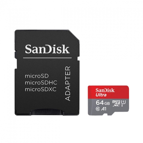   SanDisk Ultra 64GB MicroSDXC Class 10/UHS-I/U1/A1/100 / SDSQUAR-064G-GN6MA