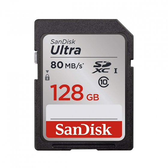   SanDisk Ultra 128GB SDXC Class 10/UHS-I/80/c SDSDUNC-128G-GN6IN