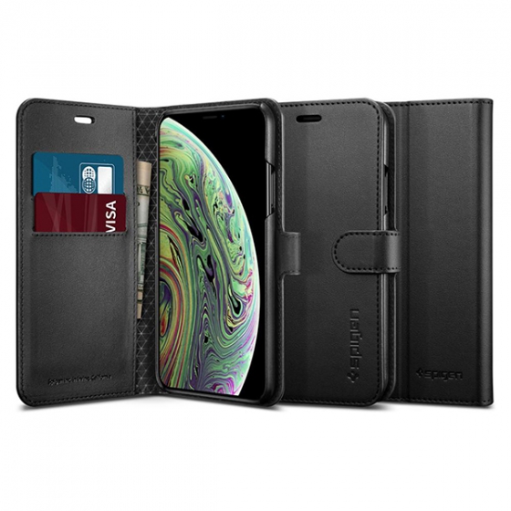 - Spigen Wallet S Black  iPhone XS  063CS25120