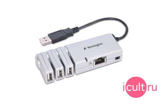 USB хаб Kensington с портом Ethernet USB хаб Kensington с портом Ethernet