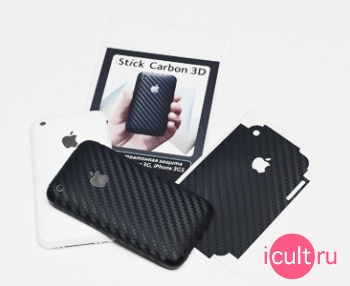 Карбоновая наклейка Istick carbon для iPhone 2G черная Карбоновая наклейка Istick carbon для iPhone 2G черная