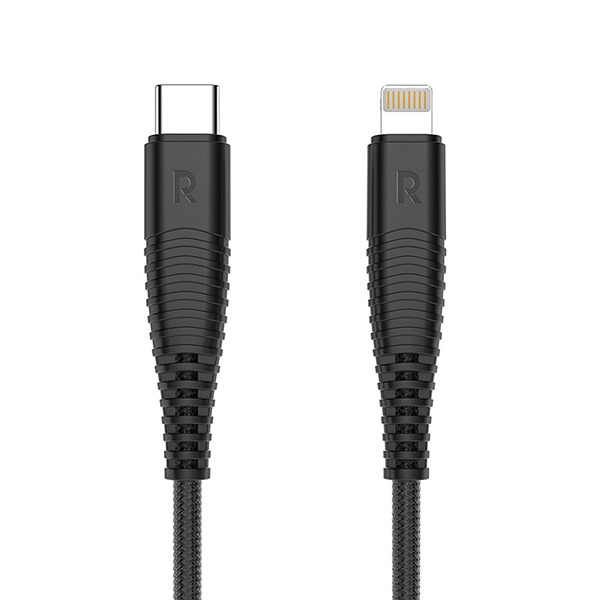   RAVPower Kevlar Braided USB-C to Lightning Cable 1  Black  RP-CB020
