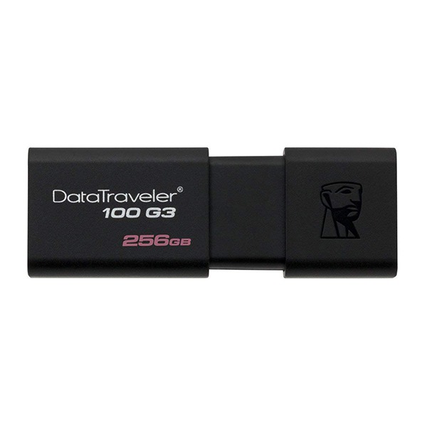 USB - Kingston DataTraveler 100 G3 256GB USB 3.0 Black  DT100G3/256GB