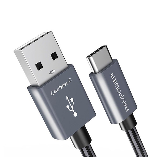   RAVPower Nylon Braided USB-C to USB Cable 1,8  Black  RP-TPC005