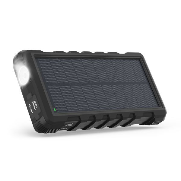     RAVPower Solar Charger QC3.0 3A/2USB/1USB-C/25000mAh Black  RP-PB083