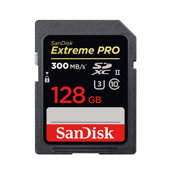   SanDisk Extreme Pro 128GB SDXC Class 10/UHS-II/U3/300/c SDSDXPK-128G-GN4IN