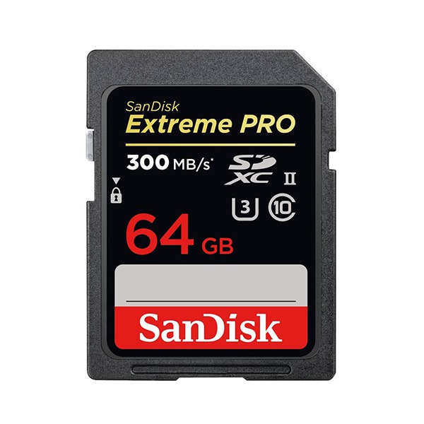   SanDisk Extreme Pro 64GB SDXC Class 10/UHS-II/U3/300/c SDSDXPK-064G-GN4IN