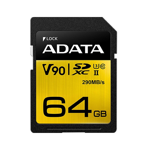   ADATA Premier ONE SDXC 64GB Class 10/UHS-II/U3/V90/290/c ASDX64GUII3CL10-C