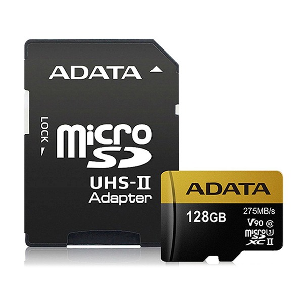   ADATA Premier ONE MicroSDXC 128GB Class 10/UHS-II/U3/V90/275/c AUSDX128GUII3CL10-CA1